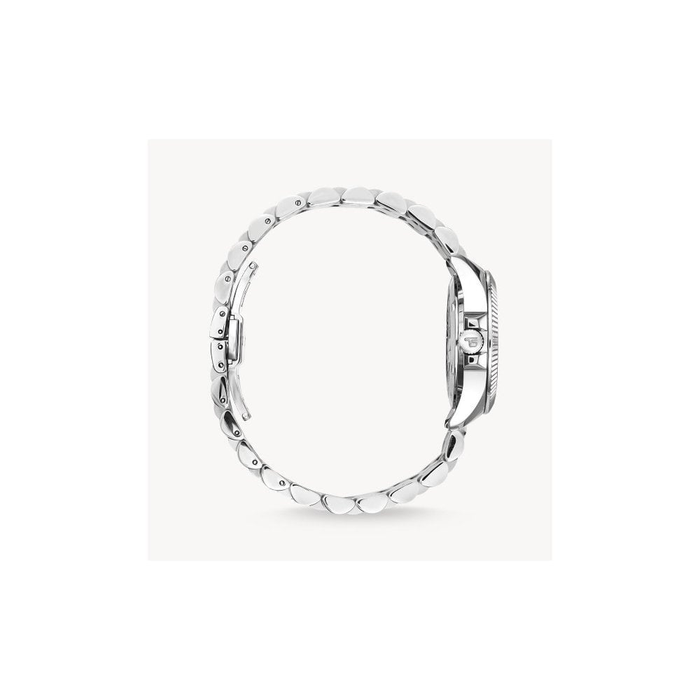 Silver ladies' watch Divine Jewellery Stone with green malachite