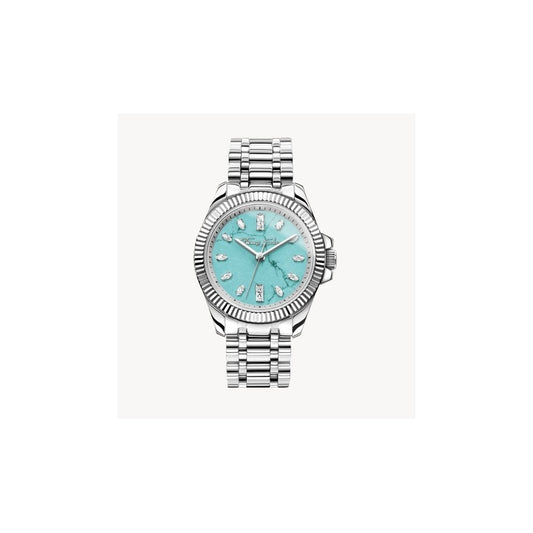 Silver ladies' watch Divine Jewellery Stone with imitation turquoise