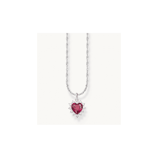 Silver necklace with heart pendant Romance