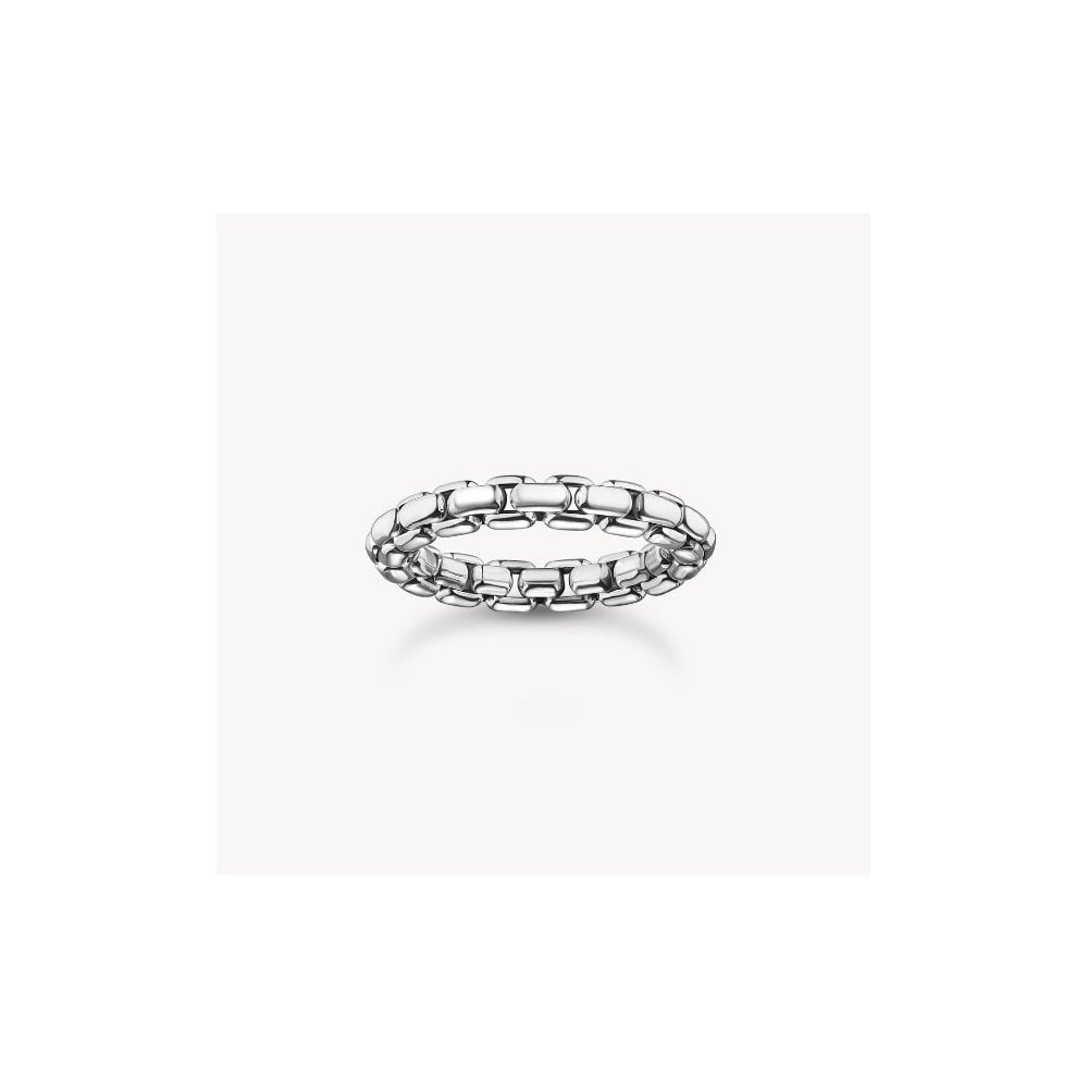 Silver ring box chain size 58