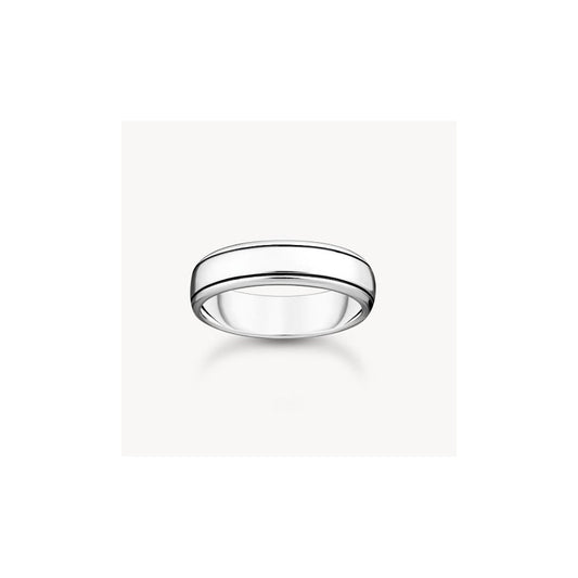 Silver ring with lines size 66