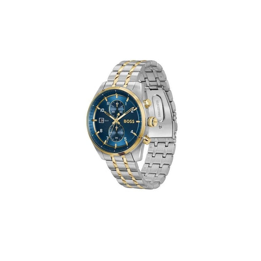 Skytraveller, Blue Dial, Chronograph, Two-Toned, Gents Stainless Steel Watch
