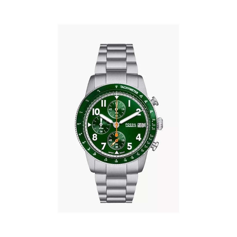 Sport Tourer Chronograph, Green Dial, Gents Stainless Steel Watch