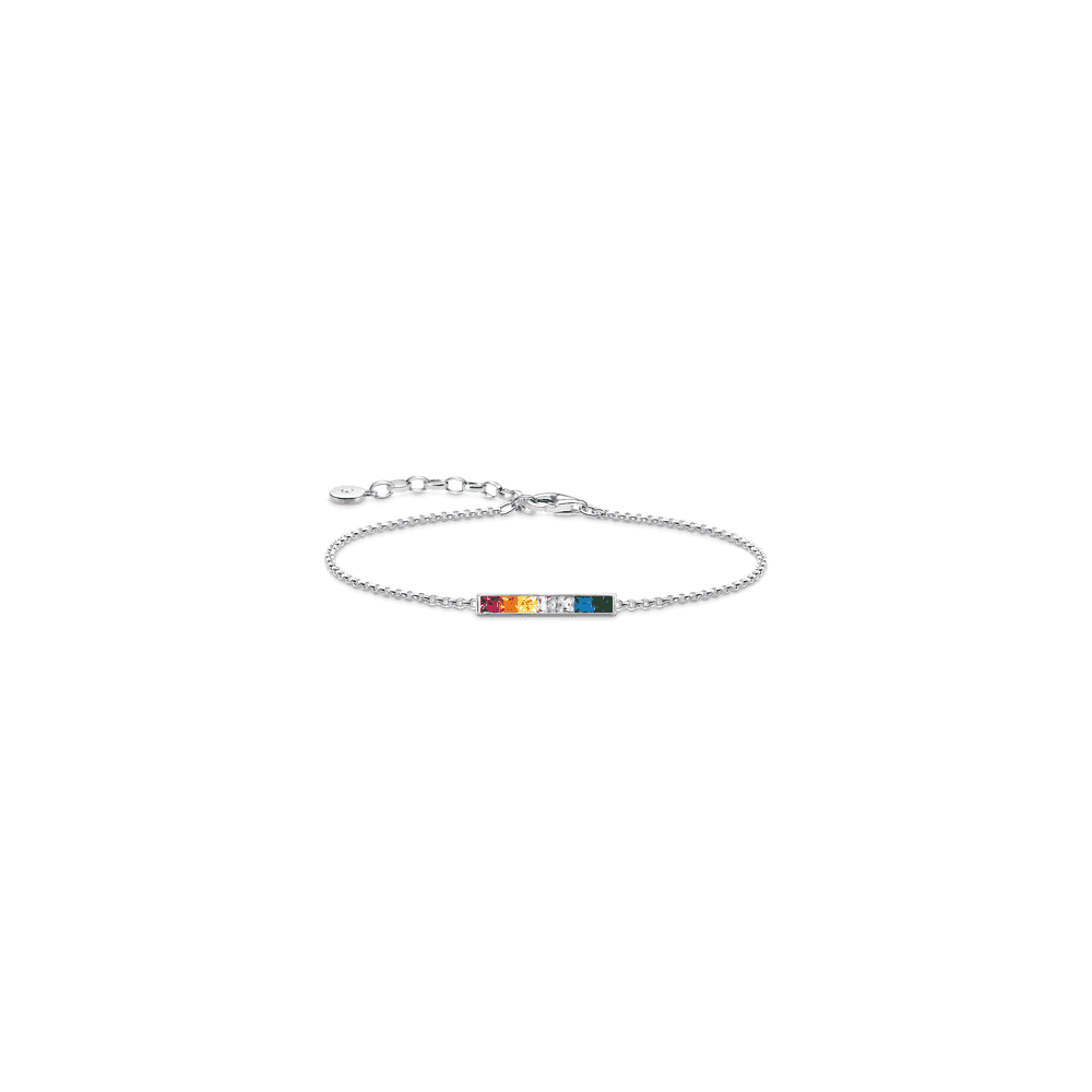 Sterling SilVer Bracelet with Colourful Stones