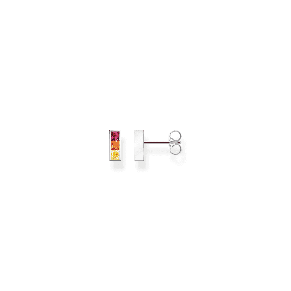 Sterling Silver Colourful Stud Earrings