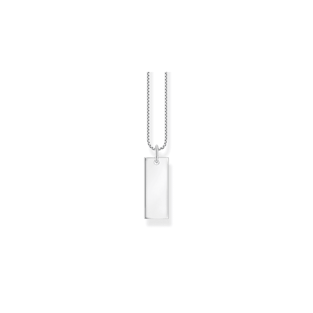 Sterling Silver Column Tag Pendant