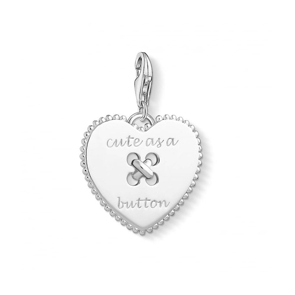 Sterling Silver Cute as a Button Charm
