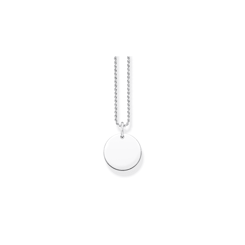 Sterling Silver Engravable Disc Pendant
