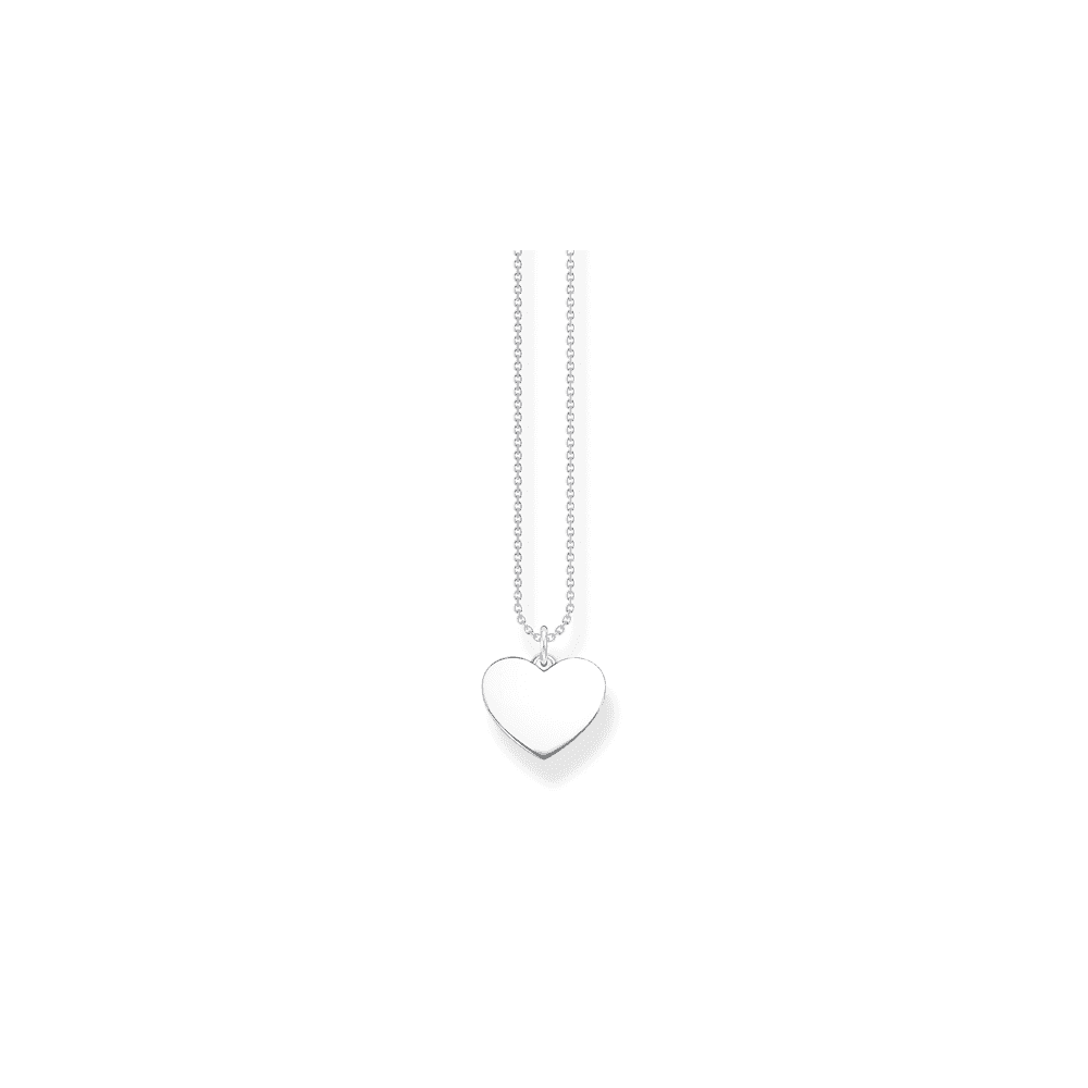 Sterling Silver Engravable Heart Necklace