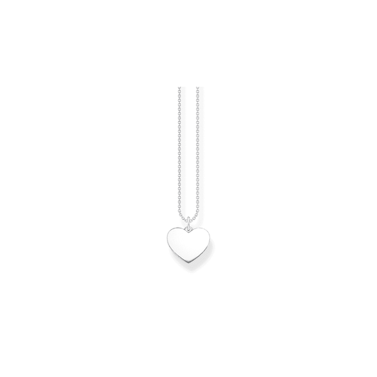 Sterling Silver Engravable Heart Necklace