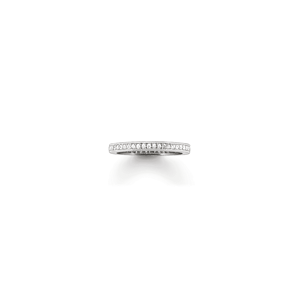 Sterling Silver Eternity Pavé band