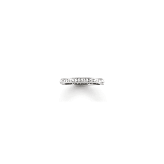 Sterling Silver Eternity Pavé band