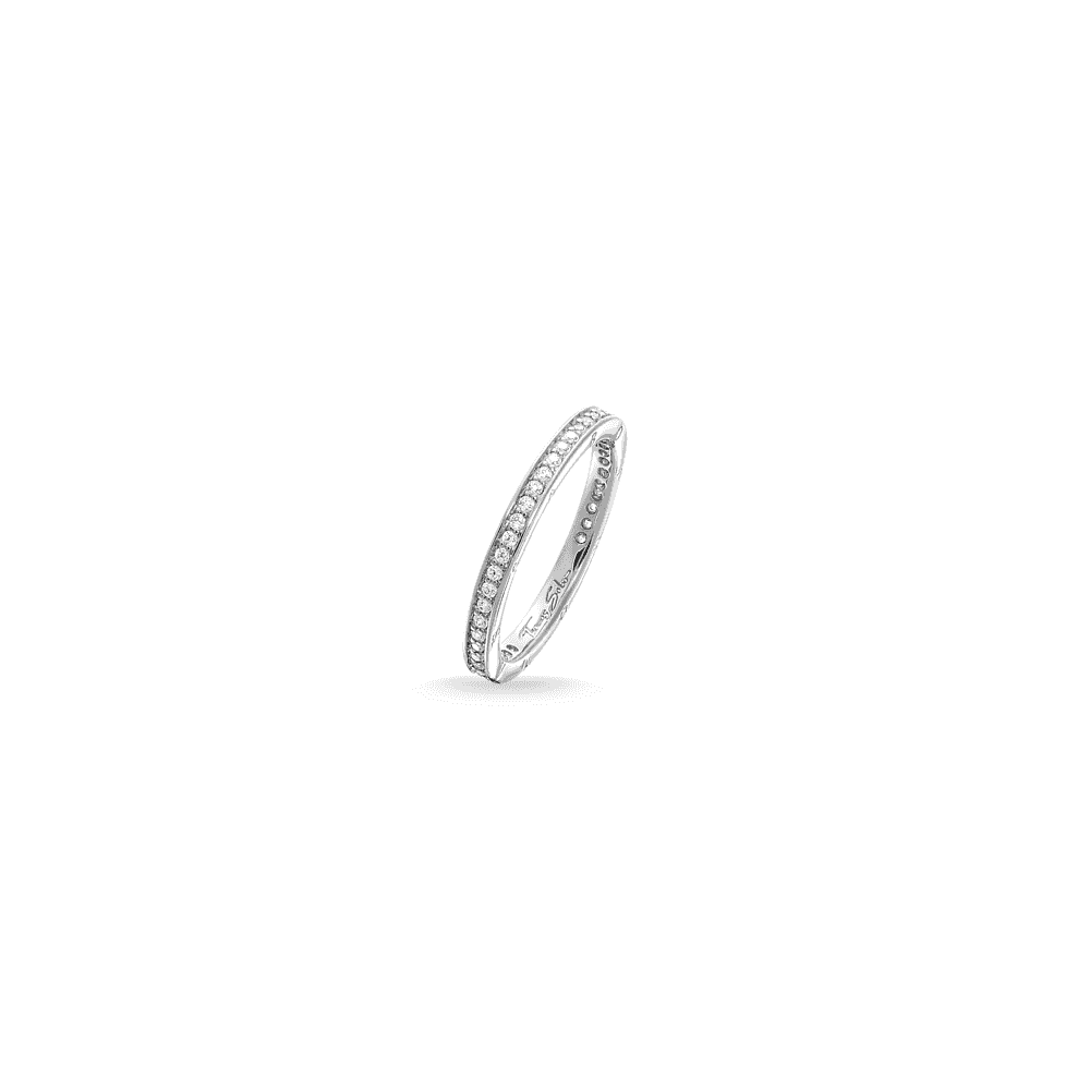 Sterling Silver Eternity Pavé band