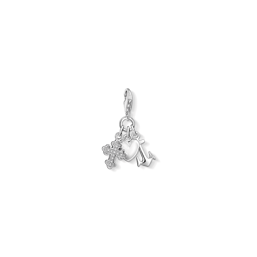 Sterling Silver Faith, Love and Hope Charm