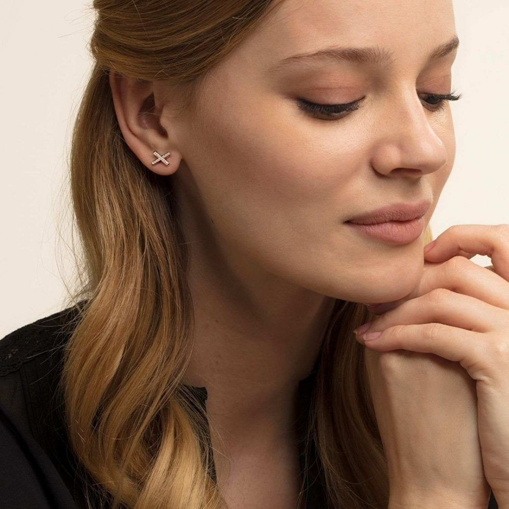 Sterling Silver Glam & Soul Stud Earrings Classic