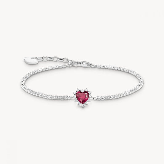 Sterling Silver Heart Bracelet Romance