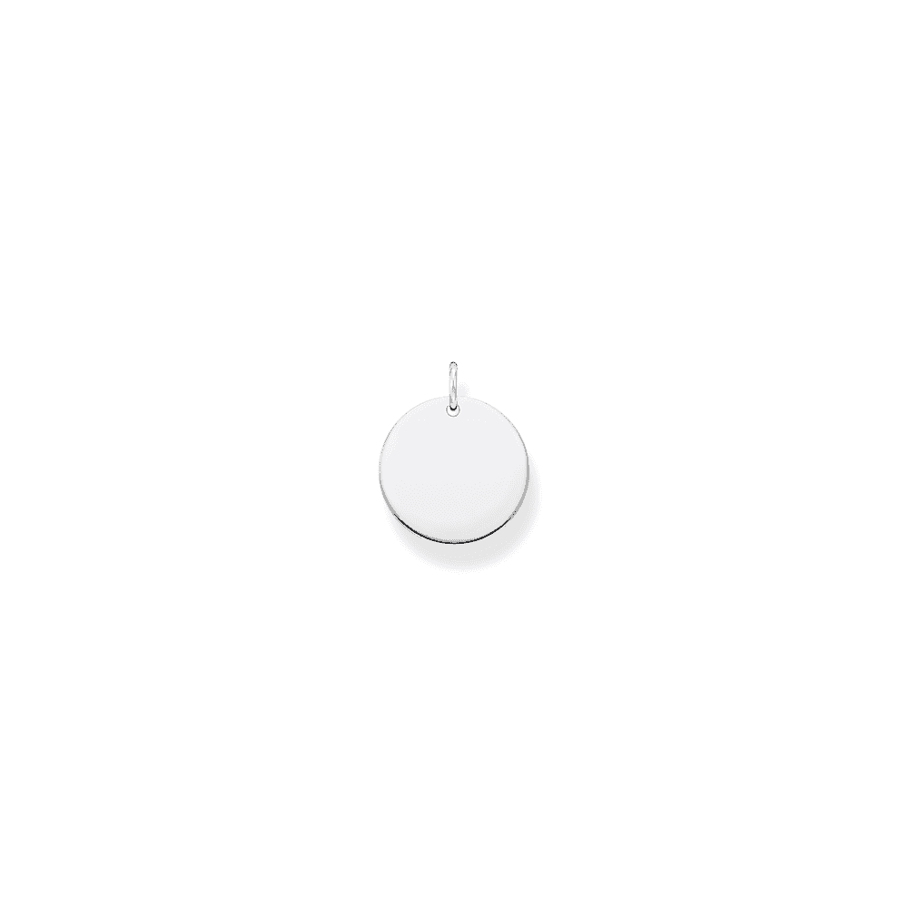 Sterling Silver Large Disc Pendant