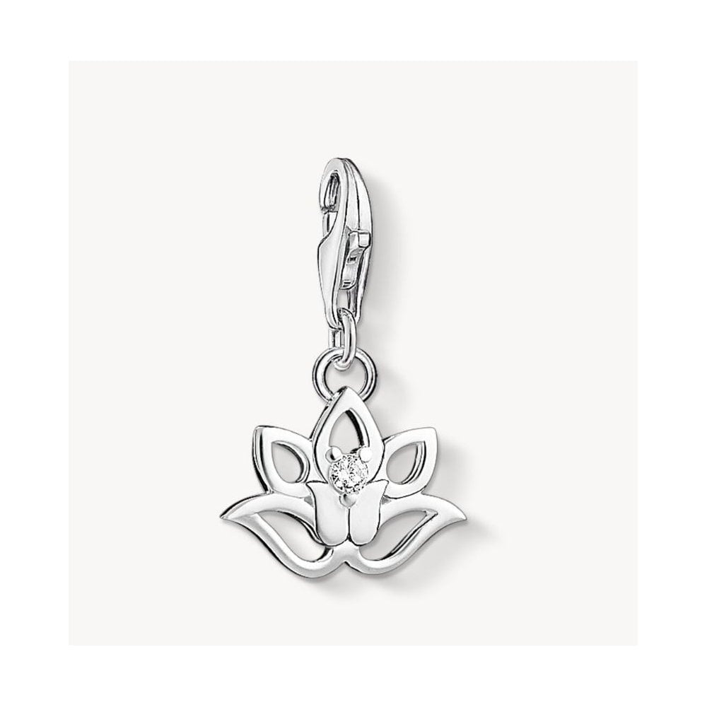 Sterling Silver Lotus Flower Charm