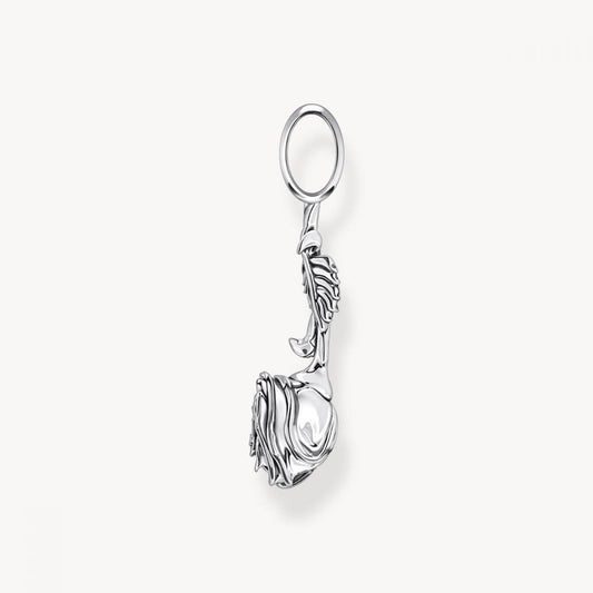Sterling Silver Midnight Rose Pendant