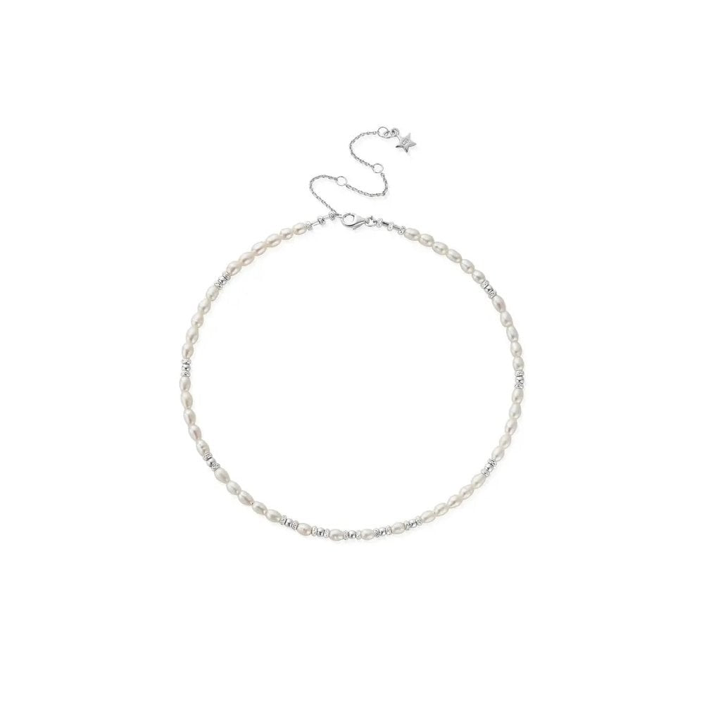 Sterling Silver Pearl Choker Necklace