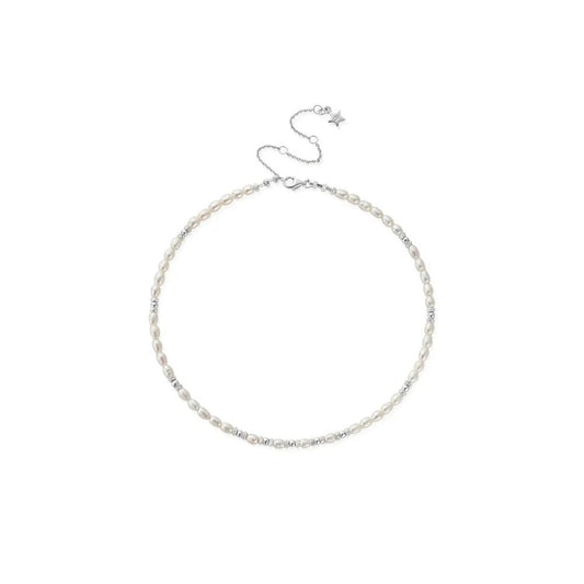 Sterling Silver Pearl Choker Necklace