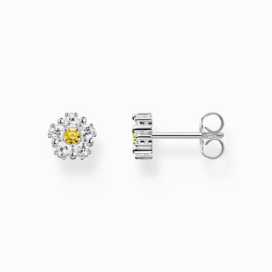 Sterling Silver Small Lovely Daisy Stud Earrings