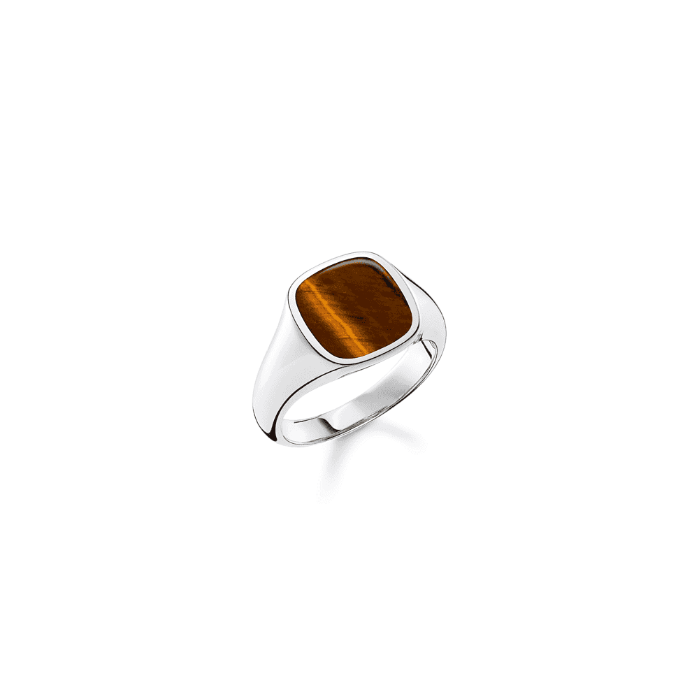 Sterling Silver Tiger's Eye Signet Ring 