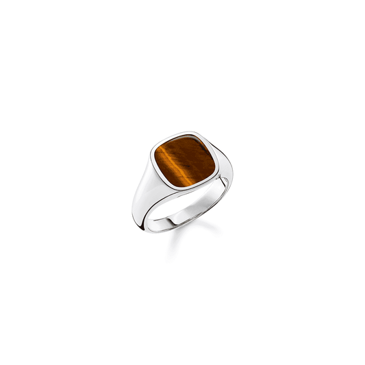 Sterling Silver Tiger's Eye Signet Ring 