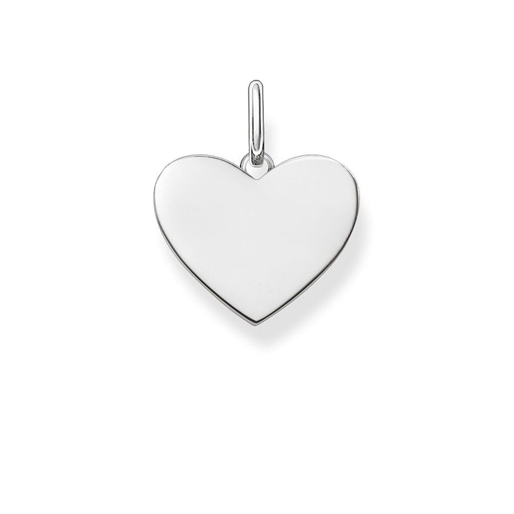 Sterling Silver engravable heart pendant