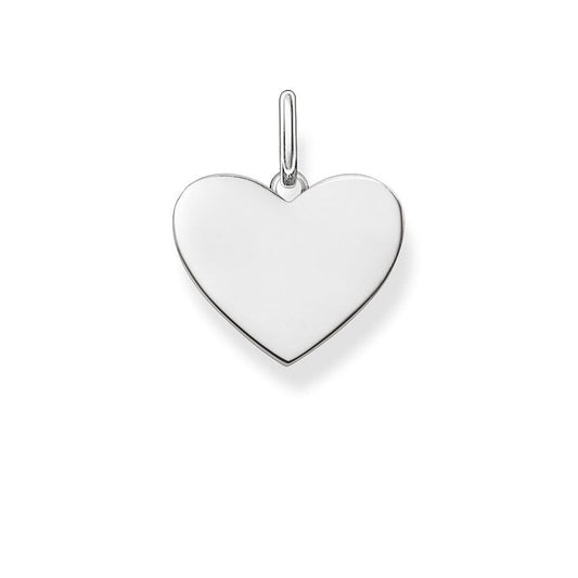 Sterling Silver engravable heart pendant