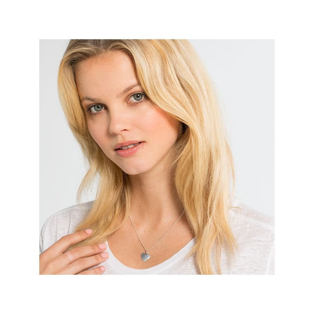 Sterling Silver engravable heart pendant