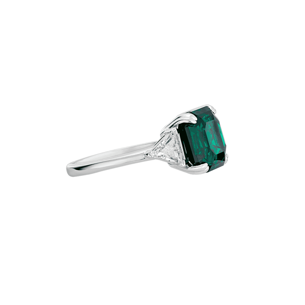 Stilla Attract ring, Octagon cut, Green, Rhodium plated