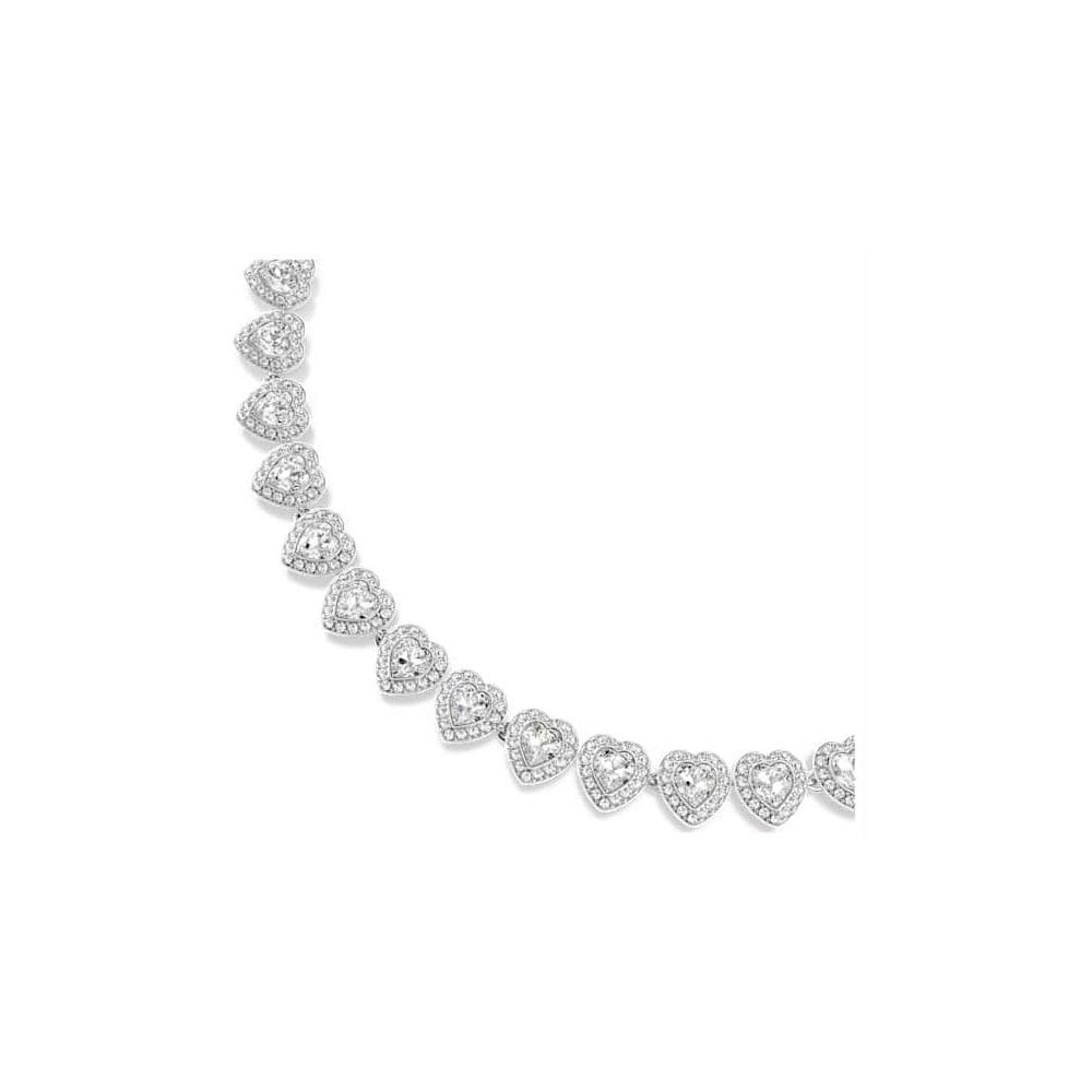 Swarovski x Ariana Grande Heart-Shaped Crystal Tennis Necklace