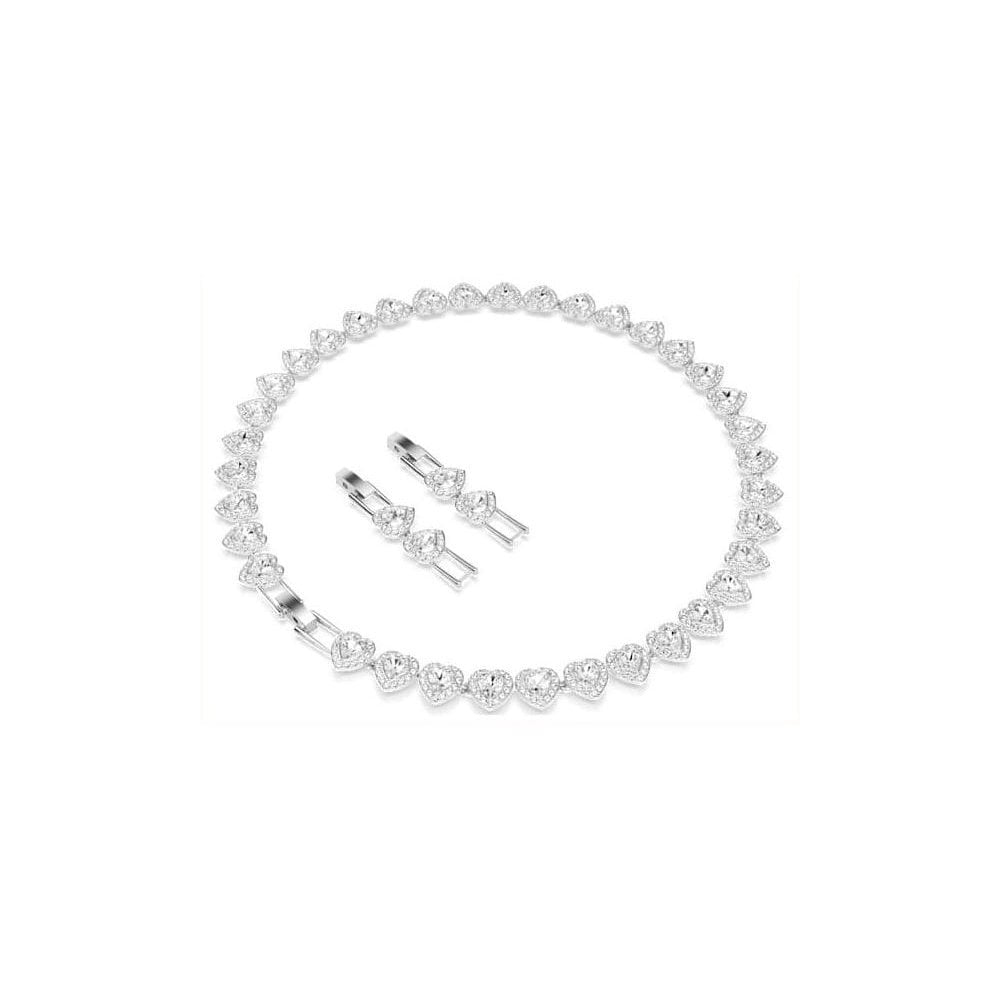 Swarovski x Ariana Grande Heart-Shaped Crystal Tennis Necklace