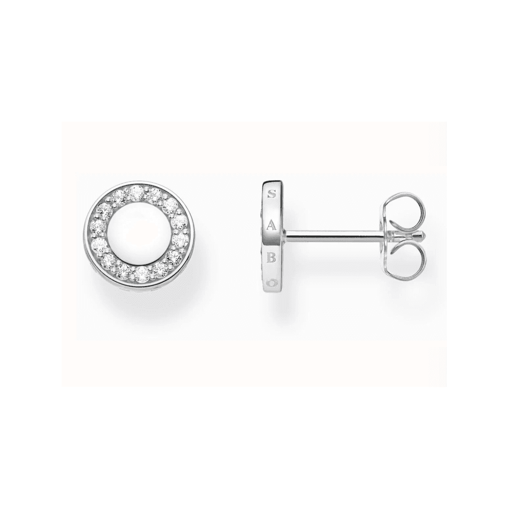 T SABO CZ DISC EARRINGS