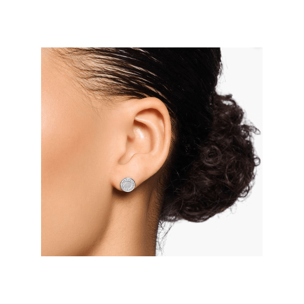 T SABO CZ DISC EARRINGS