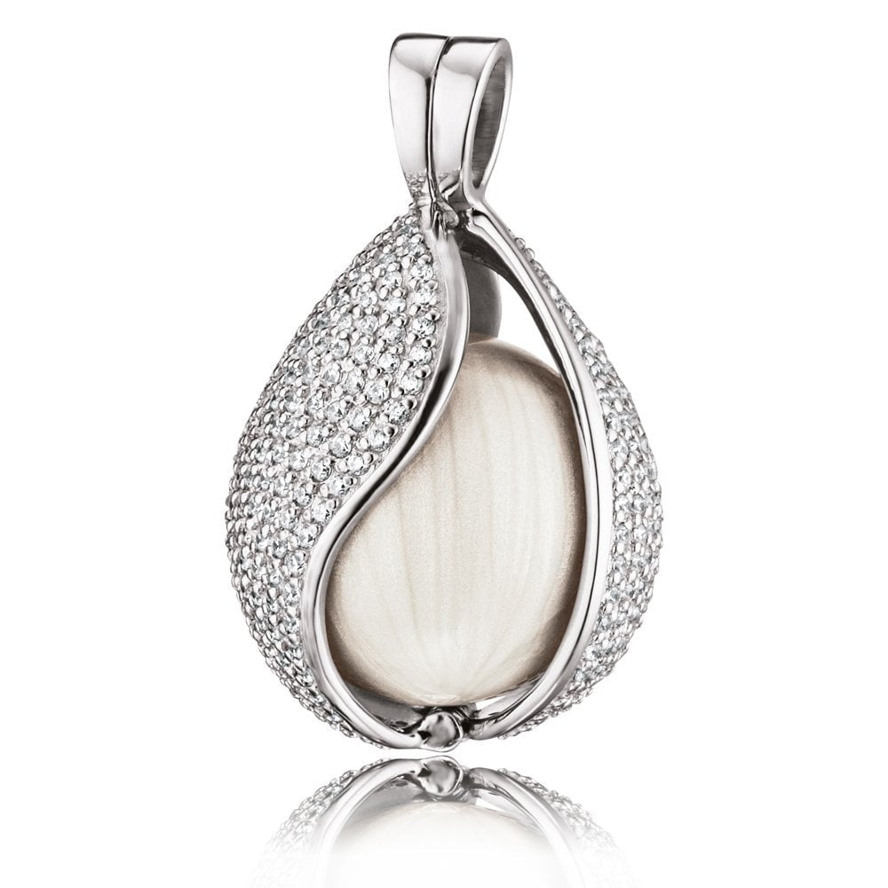 TEAR OF HEAVEN STERLING SILVER PENDANT WITH CUBIC ZIRCONIA