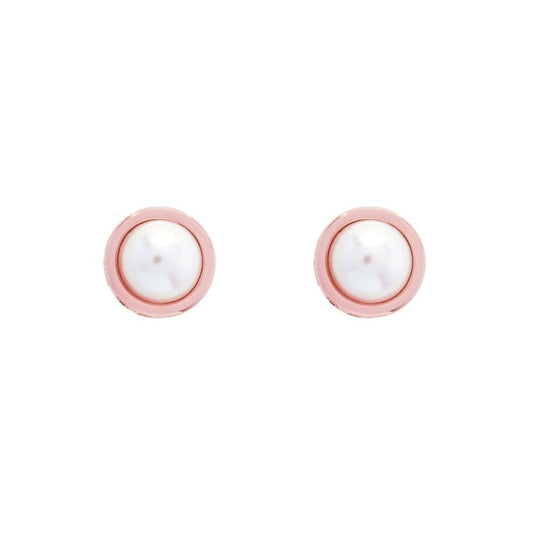 TED BAKER ROSE GOLD PLATED STUD EARRINGS WITH SINAA PEARL