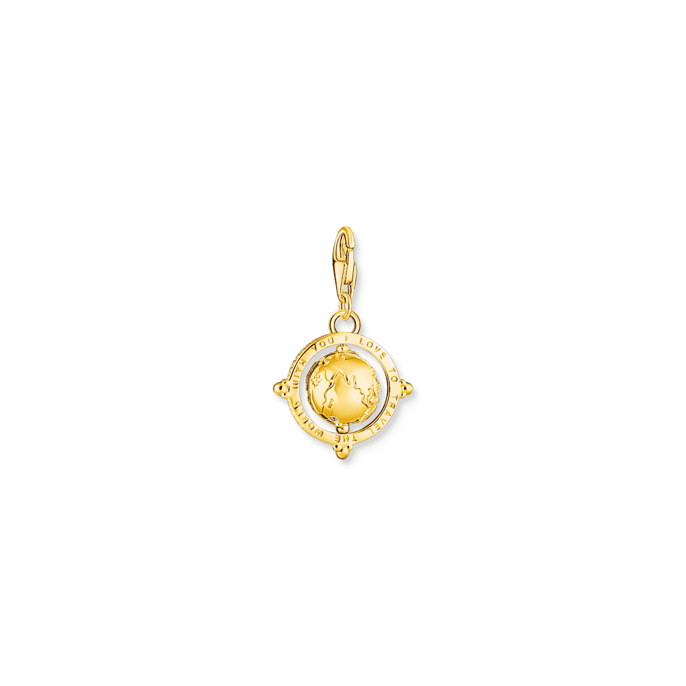 THOMAS SABO 18CT GOLD ON SILVER GLOBE CHARM