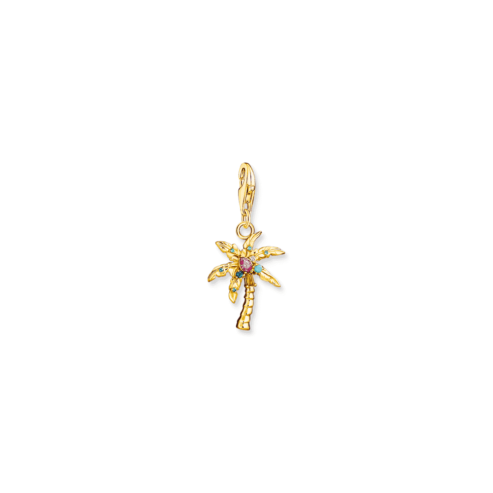 THOMAS SABO 18CT GOLD ON SILVER PALM TREE CHARM