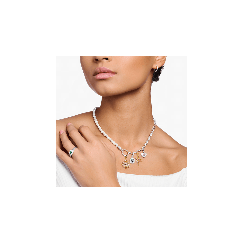 THOMAS SABO 18CT GOLD ON SILVER SUN CHARM