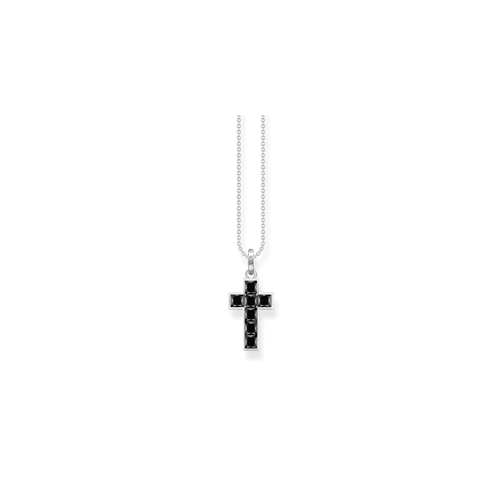 THOMAS SABO BLACK STONE CROSS PENDANT