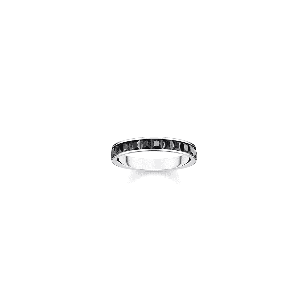 THOMAS SABO BLACK STONES PAVÉ RING