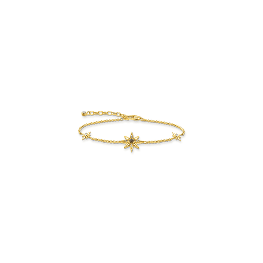 THOMAS SABO GOLD ON SILVER ROYALTY STAR WITH STONES BRACELET