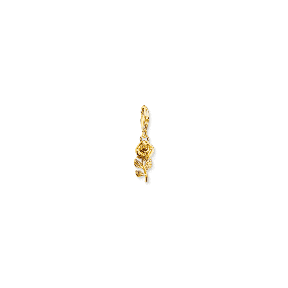 THOMAS SABO GOLD PLATED ROSE DESIGN CHARM