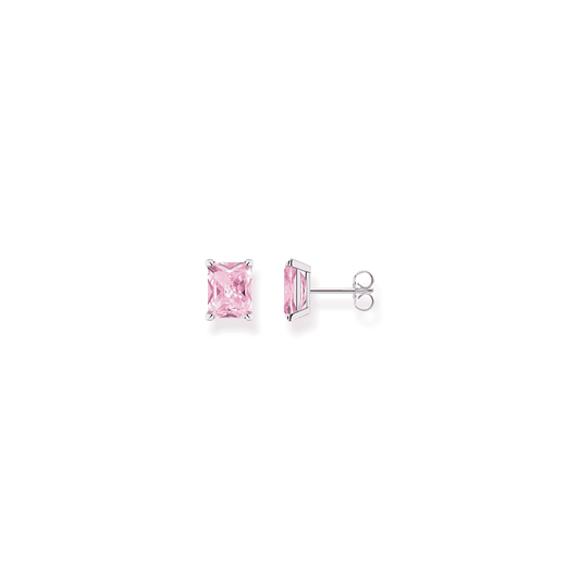 THOMAS SABO PINK STONE STUD EARRINGS