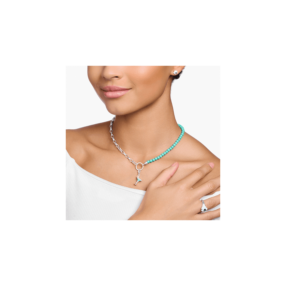 THOMAS SABO STERLING SILVER BLUE COCKTAIL GLASS CHARM