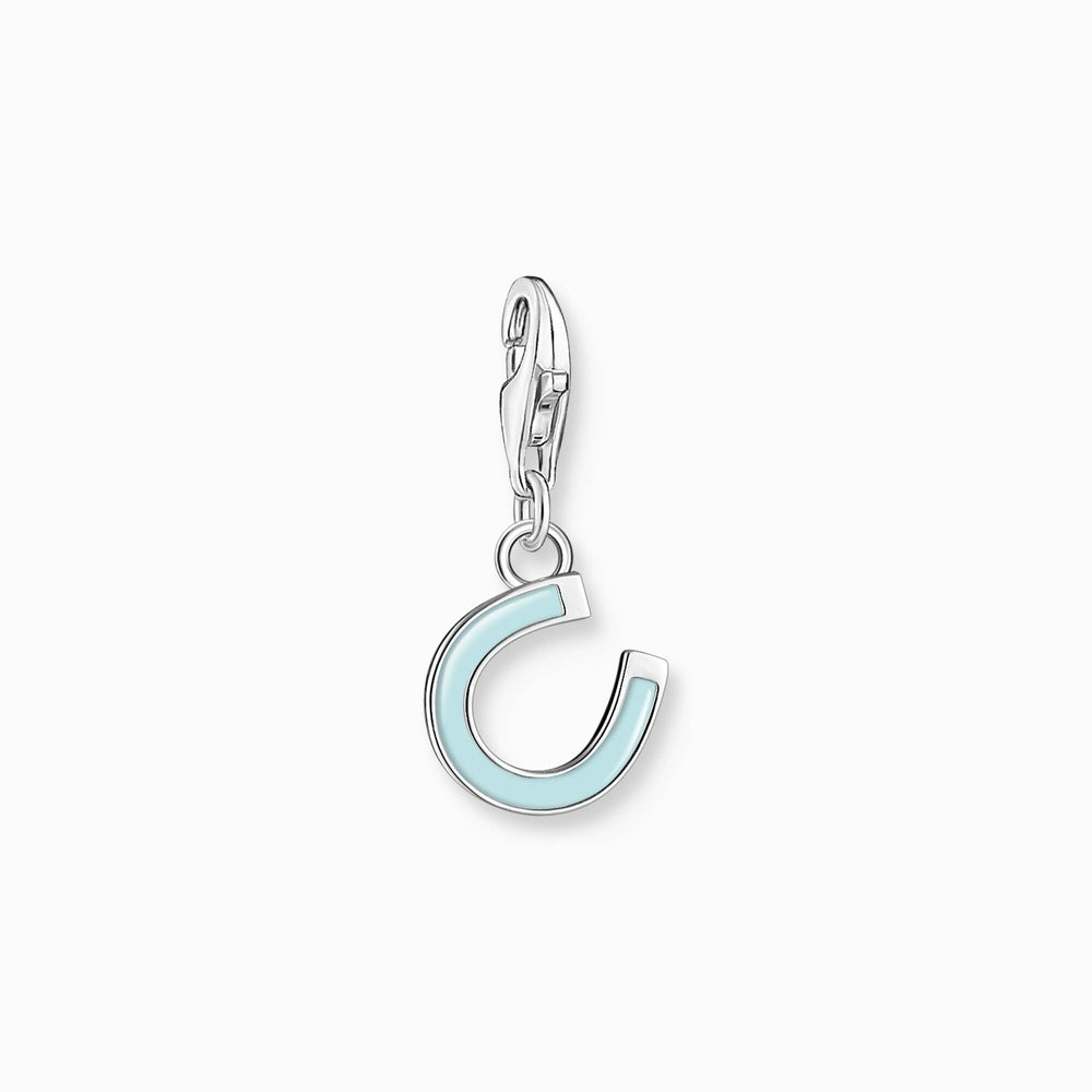 THOMAS SABO STERLING SILVER MINT GREEN HORSESHOE CHARM 