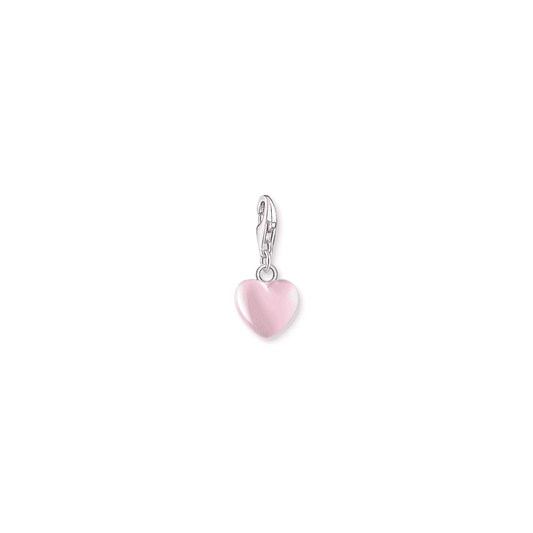 THOMAS SABO STERLING SILVER PINK HEART CHARM