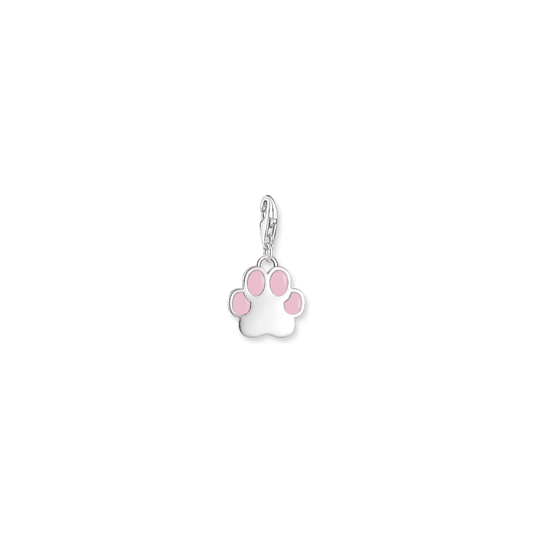 THOMAS SABO STERLING SILVER PINK PAW CHARM